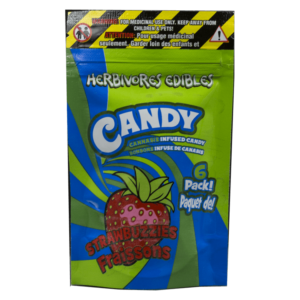 Herbivores Edibles - Cannabis Infused Candy - Strawbuzzies Fraissons