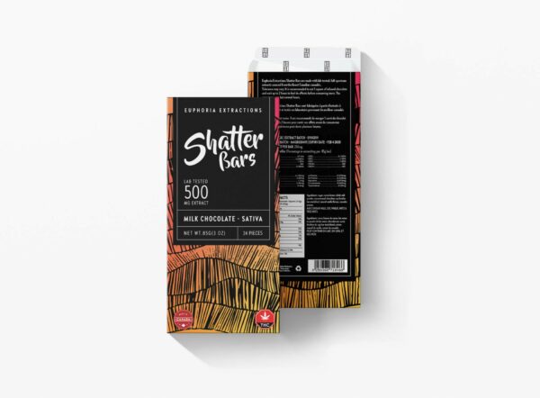 Shatter Bars - Milk Chocolate - Sativa