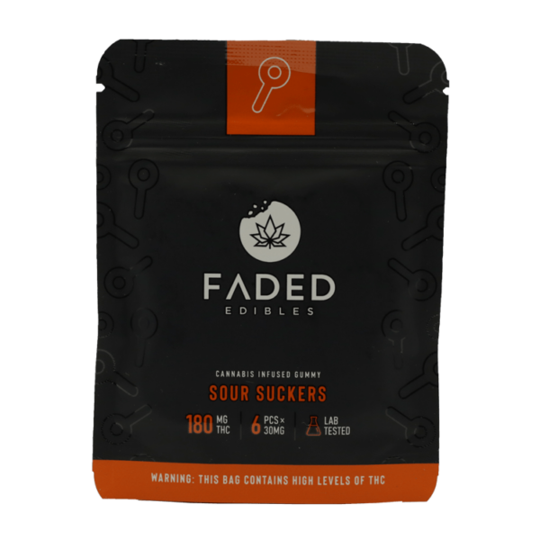 Faded Edibles - Cannabis Infused Gummy - Sour Suckers