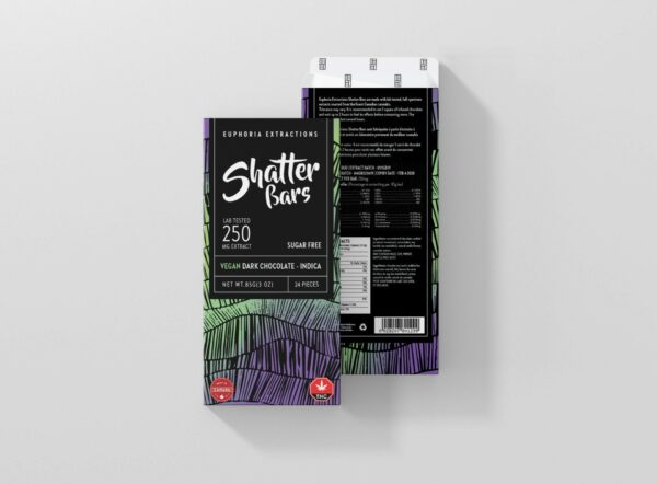 Euphoria Extractions – Shatter Bars – Vegan Dark Chocolate