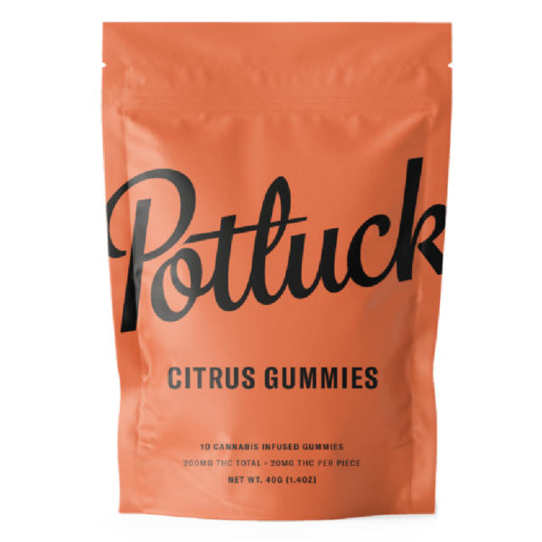Potluck Extracts – Citrus Gummies – 200mg THC