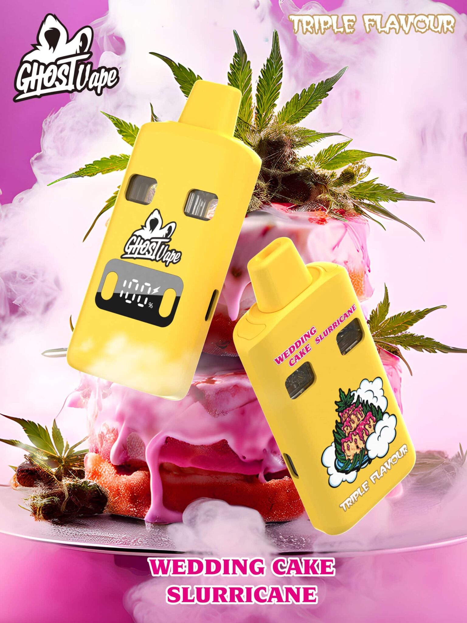 GHOST Vape – Wedding Cake / Slurricane – 2000mg (1g/ 1g ) THC VAPE ...